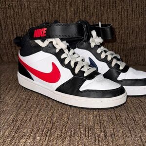 Nike Black, White & Red High-Top Sneakers